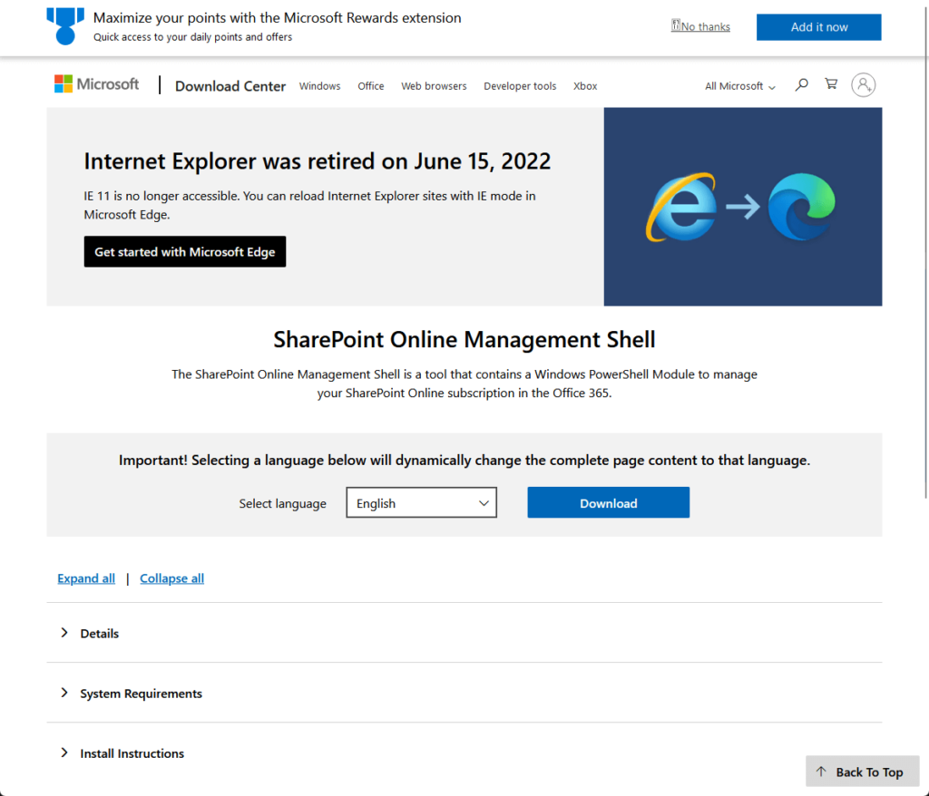 The SharePoint Online Management Shell is a tool that contains a Windows PowerShell Module to manage your SharePoint Online subscription in the Office 365