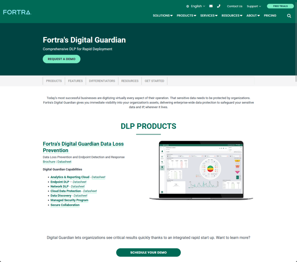 Fortra's Digital Guardian Data Loss Prevention