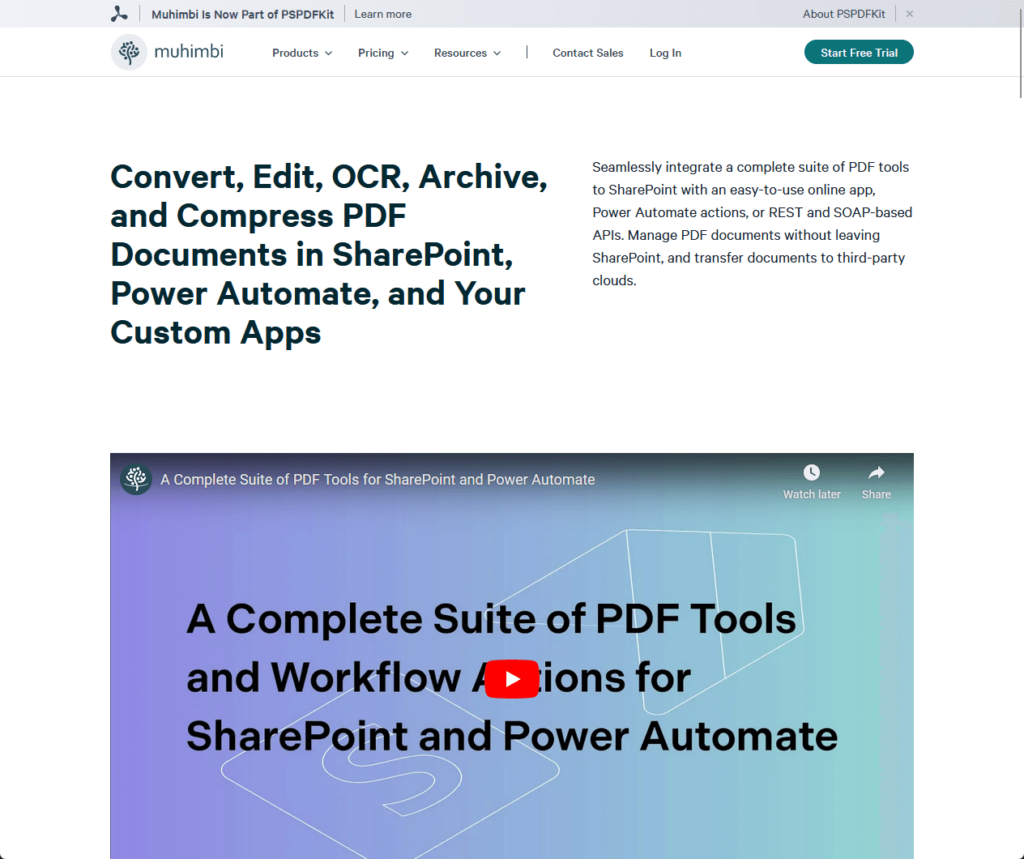 Convert, Edit, OCR, Archive, and Compress PDF Documents in SharePoint, Power Automate, and Your Custom Apps