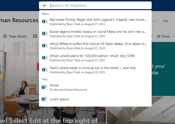 the site search box text in my site is now replaced