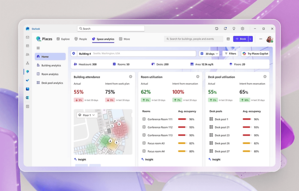 space analytics microsoft places