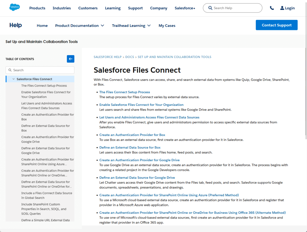 salesforce files connect article
