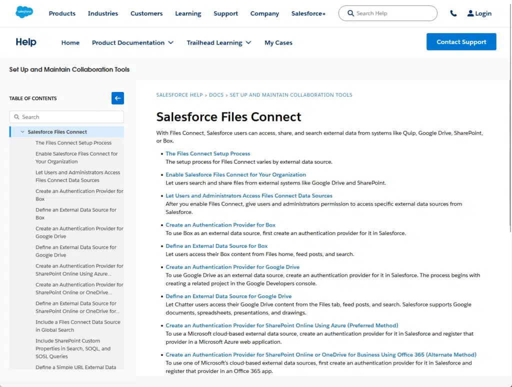 salesforce files connect article
