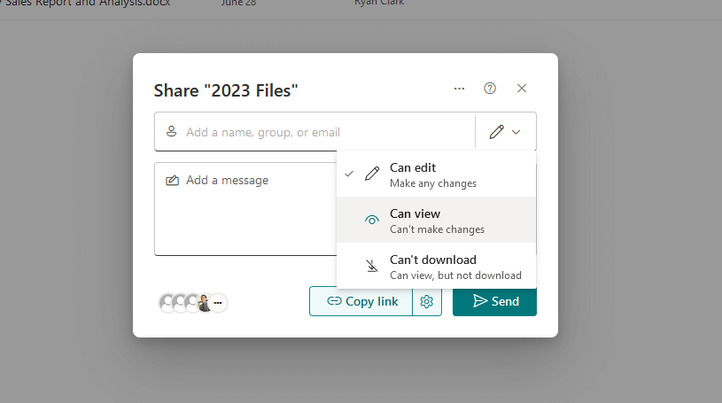 share folder and configure access