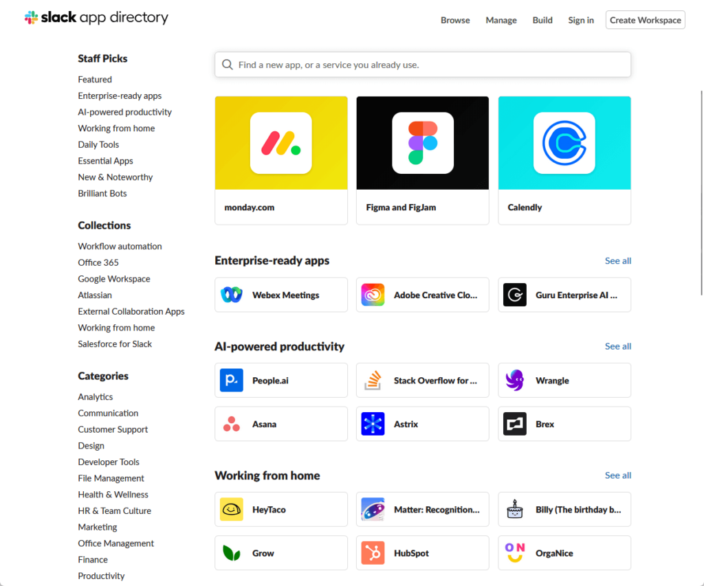 slack app directory