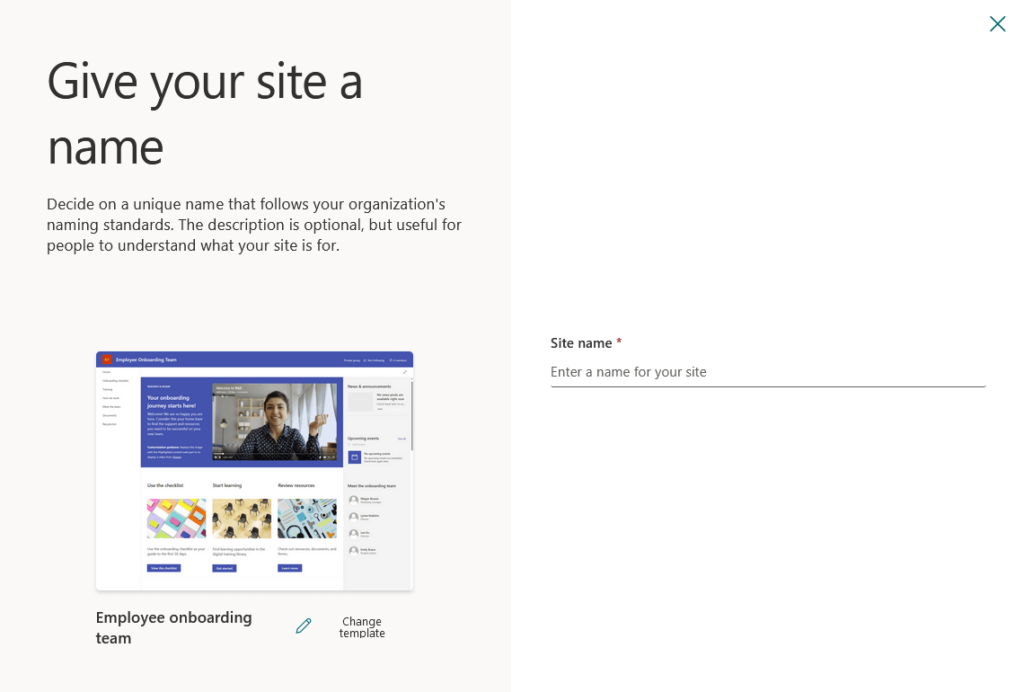 give your site a name