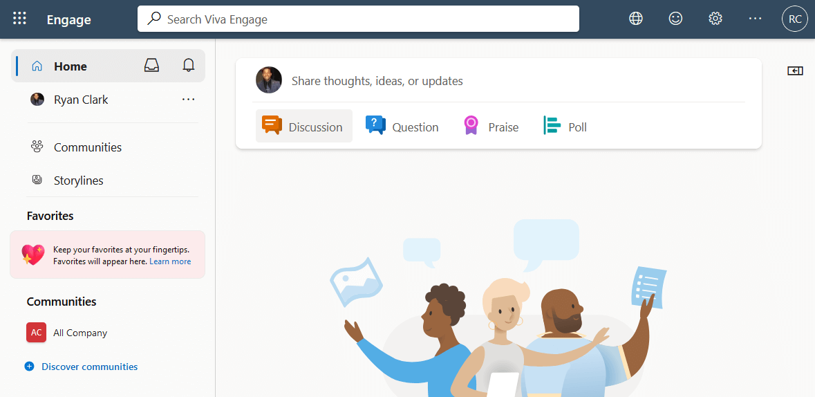 viva engage main feed