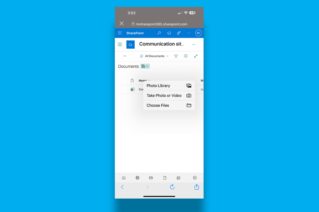 upload video to sharepoint mobile