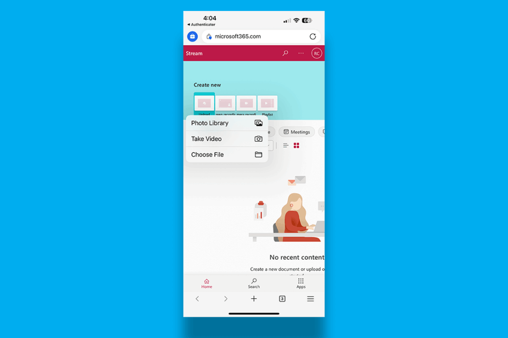 upload video to stream mobile website