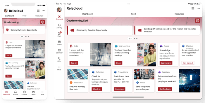 viva connections mobile and tablet experience