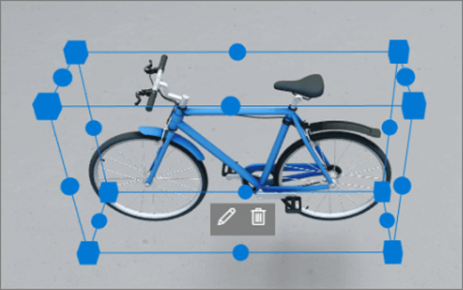 3d image of a bike on sharepoint spaces