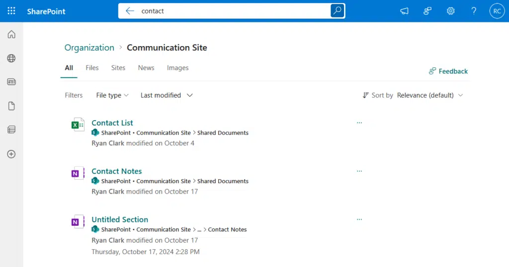 search results for contact within the site