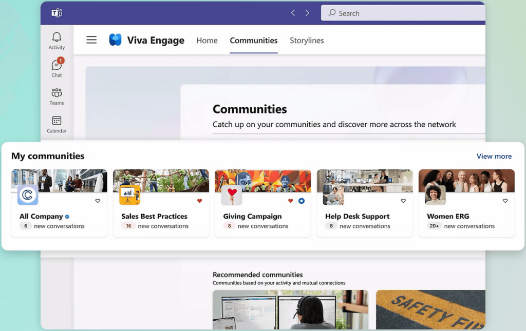 connect with coworkers in engage