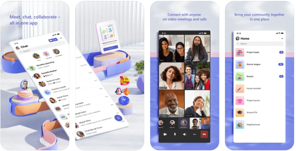 microsoft teams app screenshots for iphone