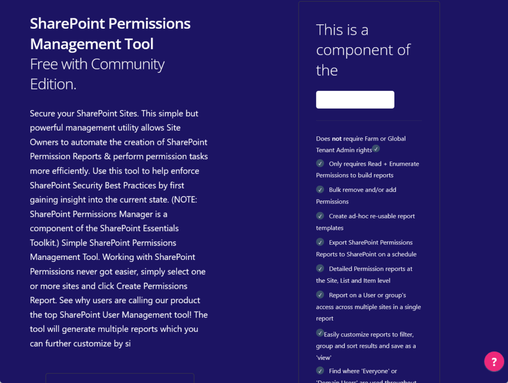 sharepoint permissions management tool from cognillo