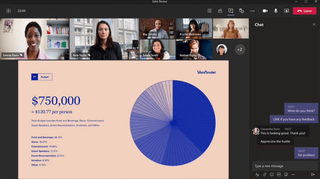 teams built in access to other programs and apps