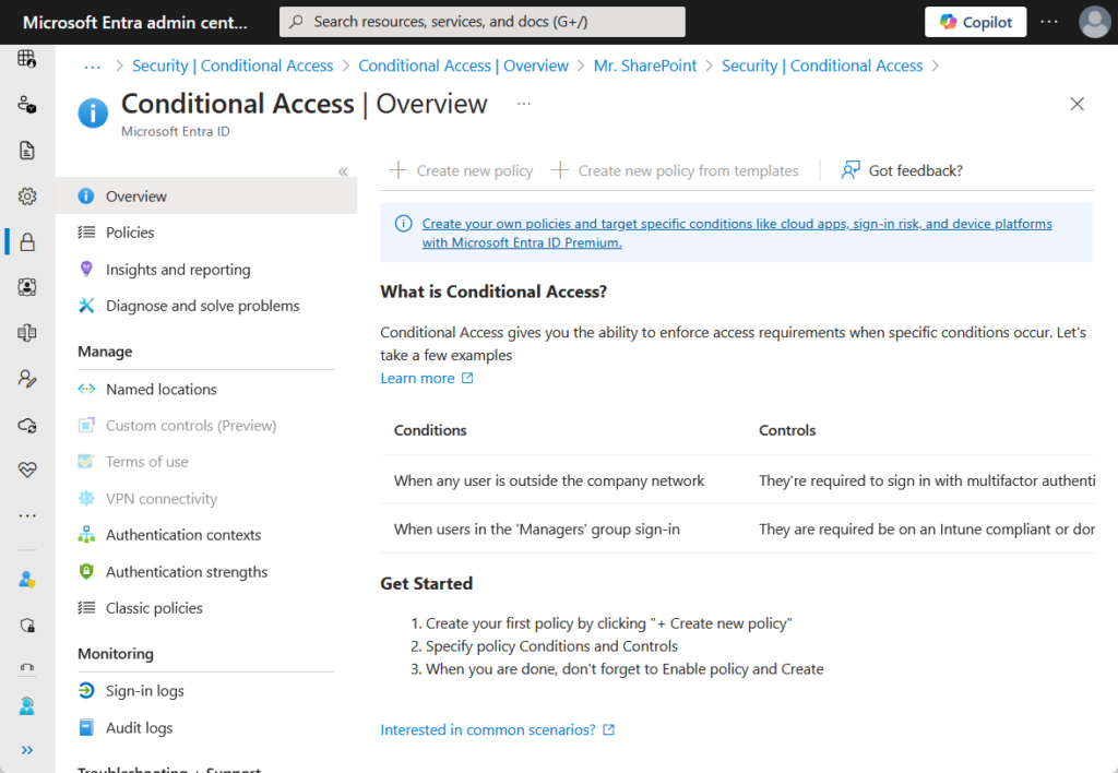 condition access overview in microsoft entra
