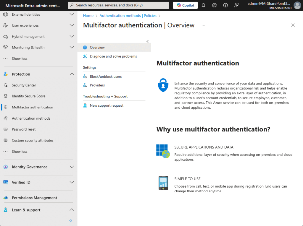 mfa overview in entra