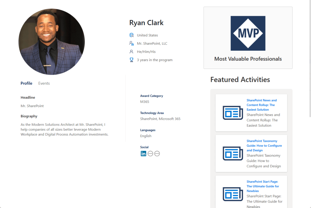 ryan clark mvp profile