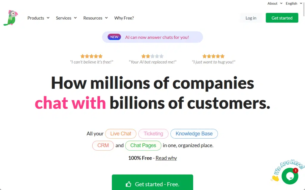 tawkto home page