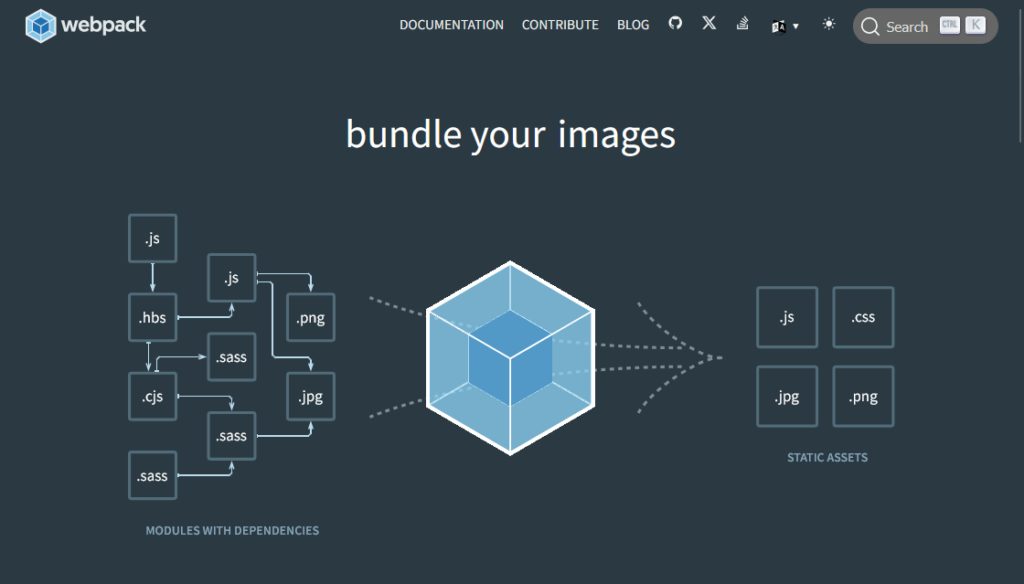 webpack home page