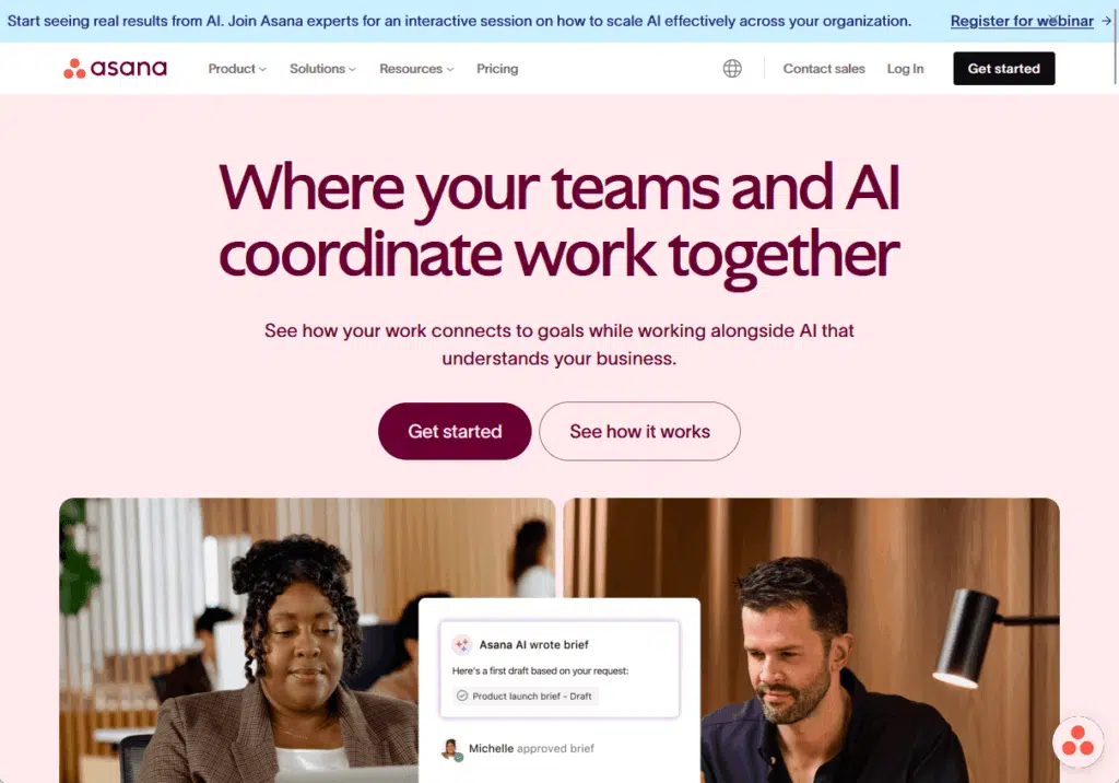 asana home page