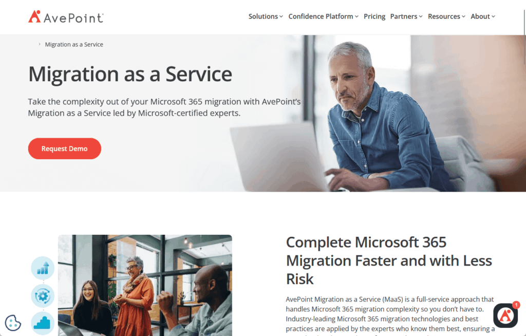 avepoint migration landing page