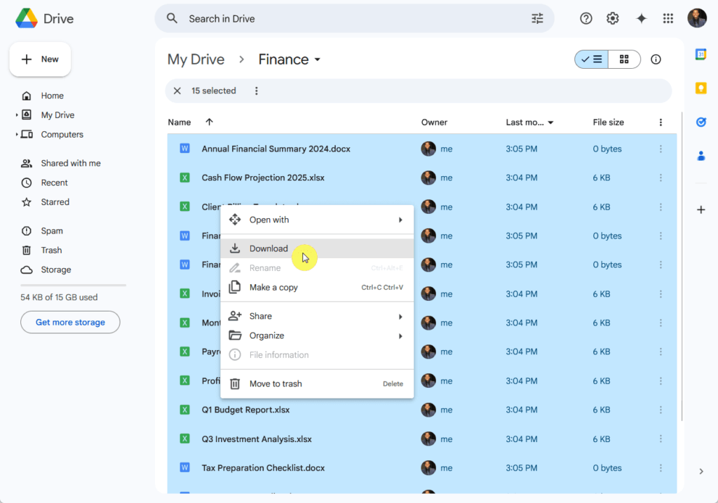 download button from google drive