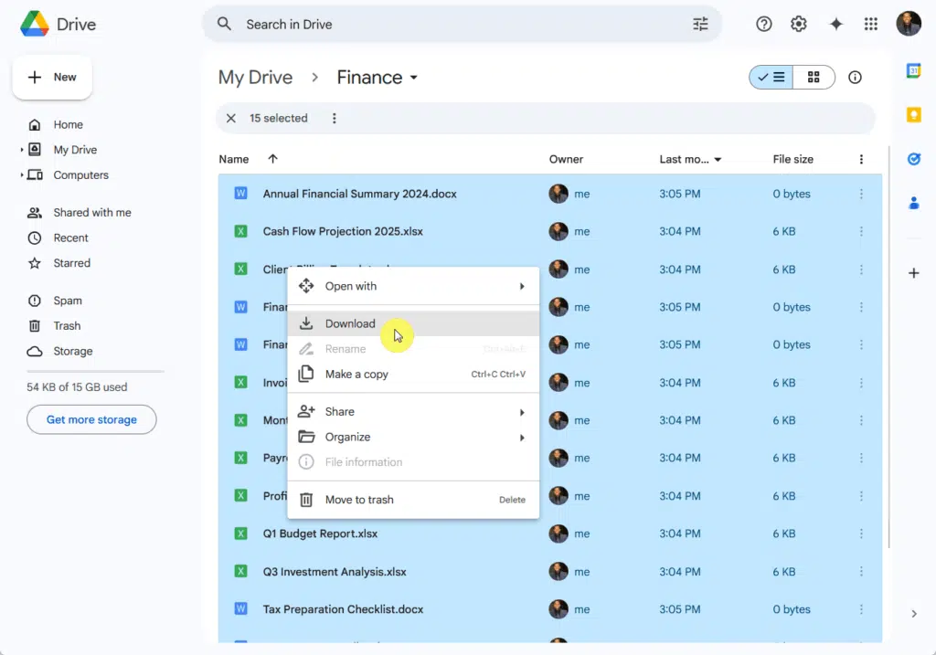 download button from google drive