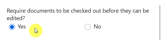 require documents to be checked out