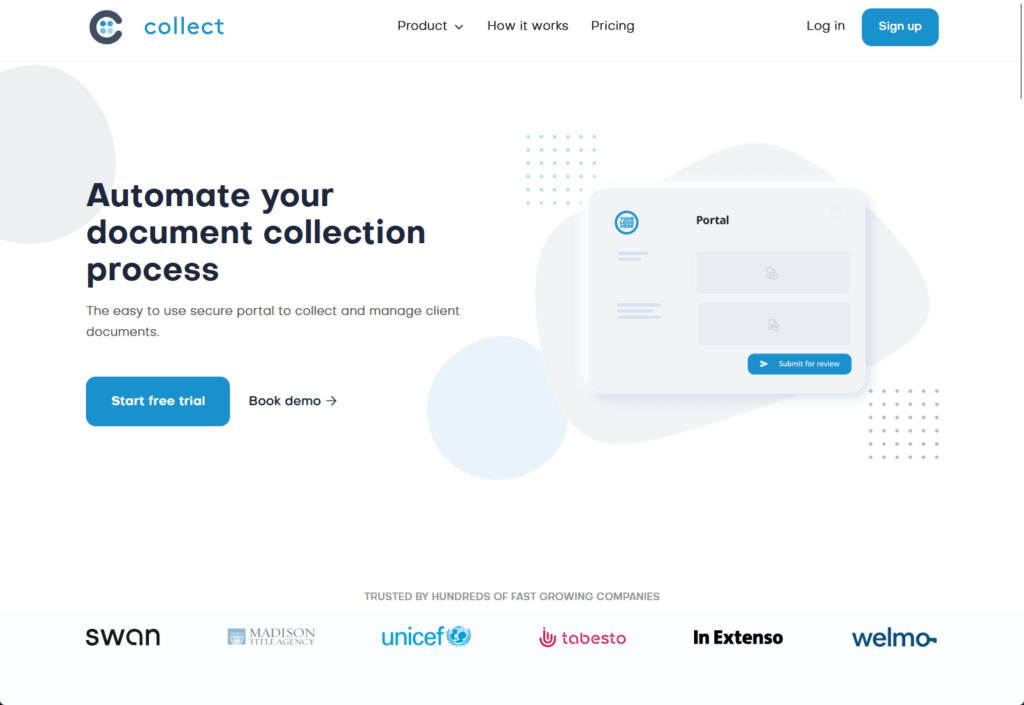 Collect homepage to automate document collection