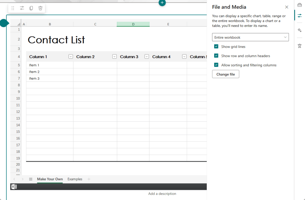 file and media web part and properties